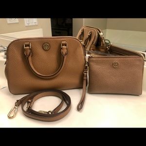 Tory Burch handbag with matching wristlet